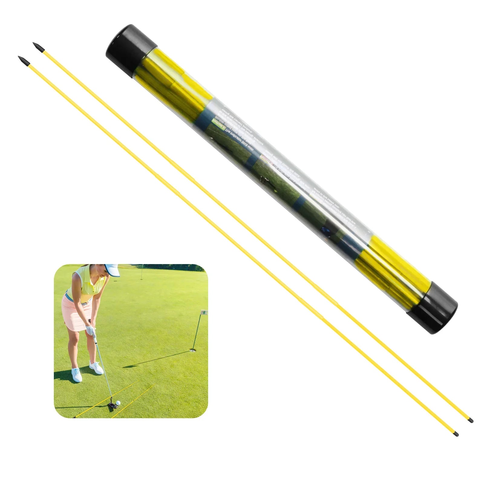 Collapsible Golf Training Rods (w/ Case)