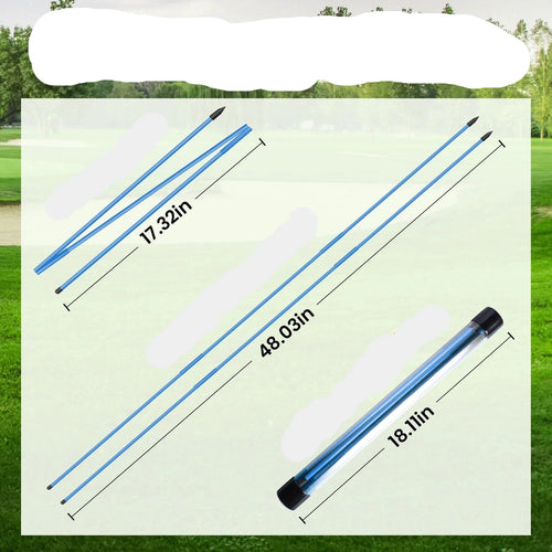Collapsible Golf Training Rods (w/ Case)
