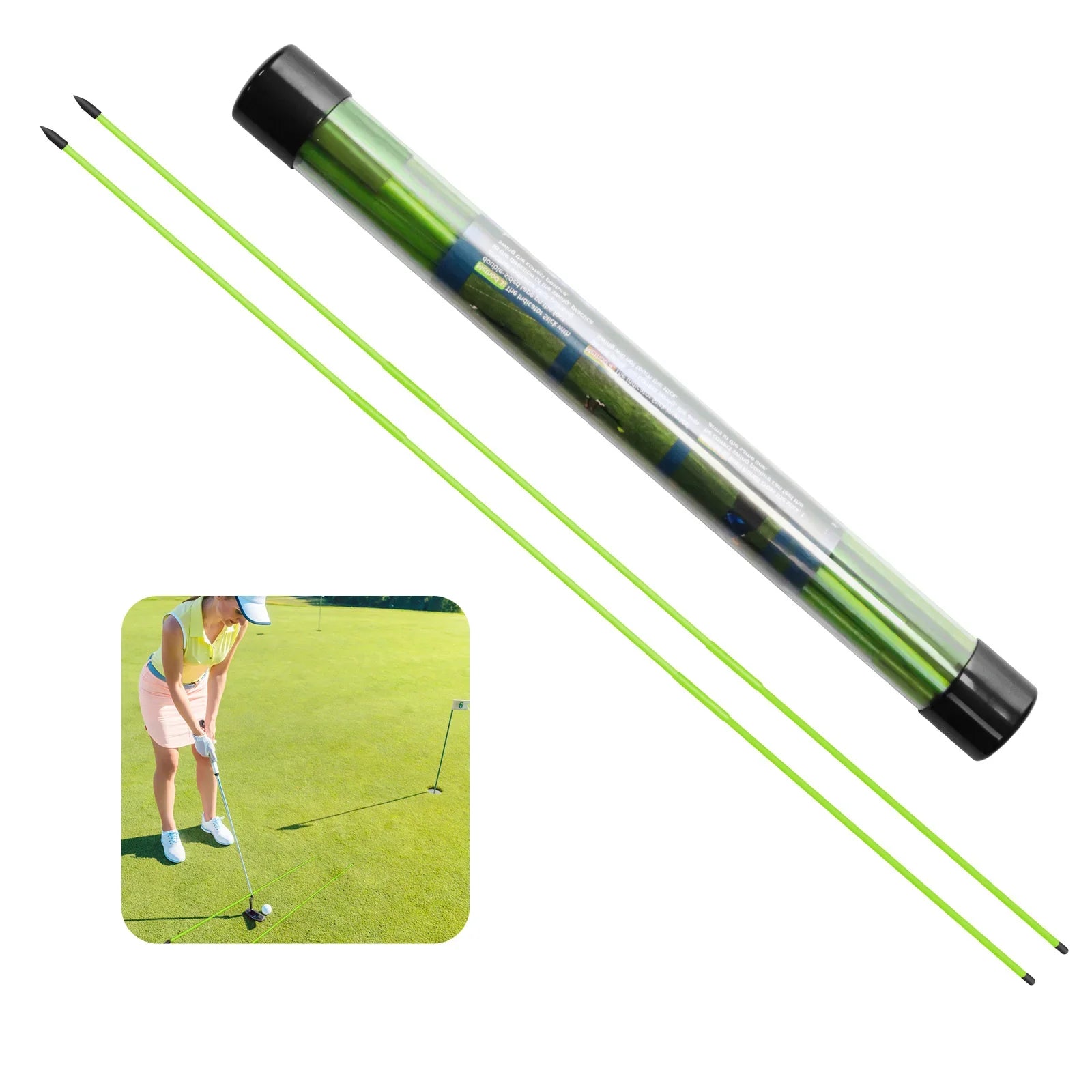Collapsible Golf Training Rods (w/ Case)